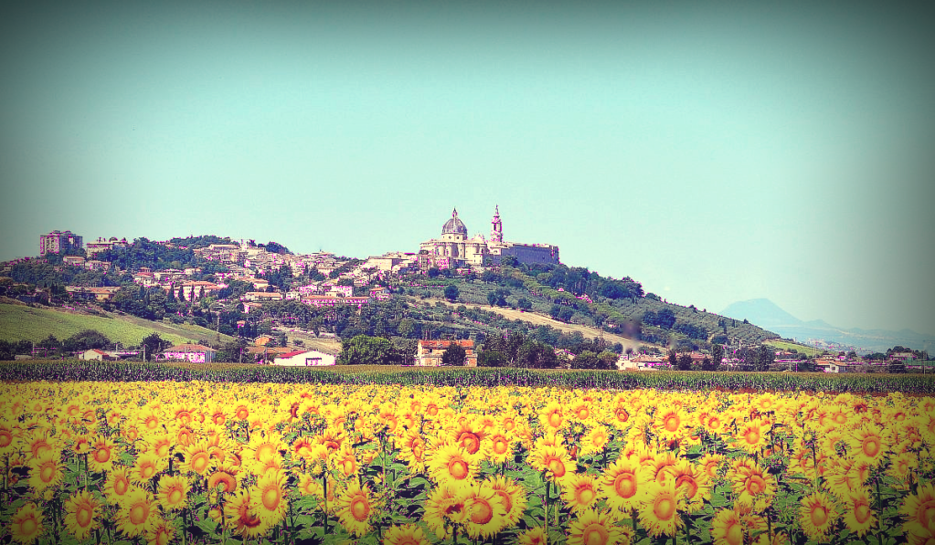 Monumentos em Loreto registrando a chegada da Santa Casa e suas mudanças de&nbsp;local