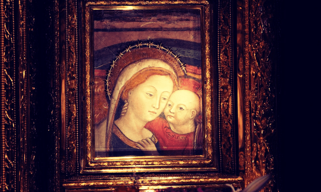 A Translação da Santa Casa representada em Quadro de Fra&nbsp;Angélico.